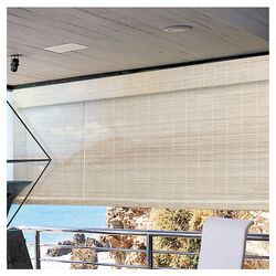Bamboo Roll-Up Blind & Valance in Natural