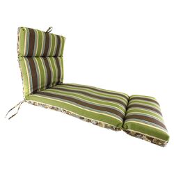 Echo Stripe Truffle Reversible Chaise Lounge Cushion in Green