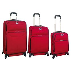 Ford Focus Series 3 Piece Expandable Luggage Set in Red