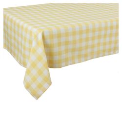 Gingham Check Tablecloth in Yellow