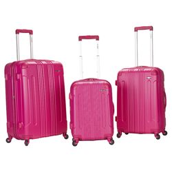 Sonic 3 Piece Upright Luggage Set in Magenta