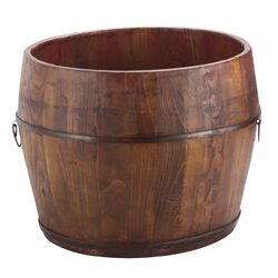 Vintage Wooden Kitchen Bucket in Natural
