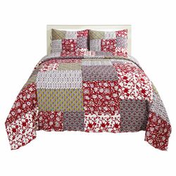 Laila Quilt Set in Red
