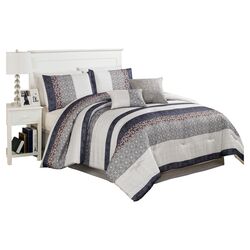 Metropolitan 6 Piece Comforter Set in Grey