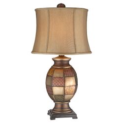 Esra Mosaic Table Lamp in Gold (Set of 2)
