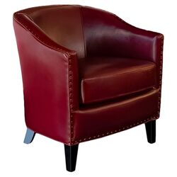 Bonded Leather Chair in Red