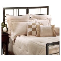 Wing Upholstered Bed in Cream
