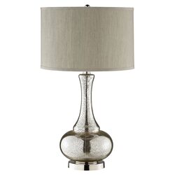 Casual Elegance Gourd Table Lamp in Polished Chrome