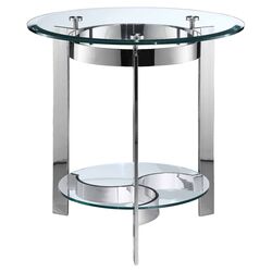 Mercury End Table in Silver