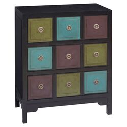 Farmhouse Vintage 3 Drawer Chest in Black