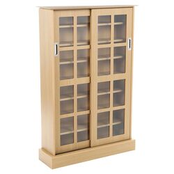 Windowpane Multimedia Cabinet in Maple
