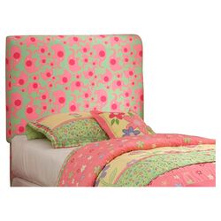 Twin Elephant Upholstered Headboard in Pink & Green