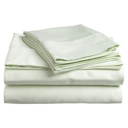 Egyptian Cotton Solid Sheet Set in Mint