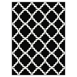 Metro Moroccan Tile Black Rug