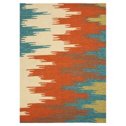 Colours Abstract Rust Rug