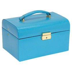 Lizard Grain Jewelry Box in Blue Lizard Grain Jewelry Box in Blue