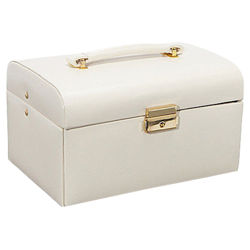 Lizard Grain Jewelry Box in White Lizard Grain Jewelry Box in White