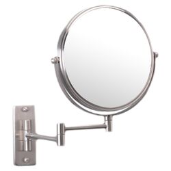 Magnifying Wall Mirror in Nickel