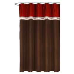 Terra Shower Curtain in Red & Chocolate