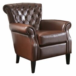 Franklin Leather Chair in Brown