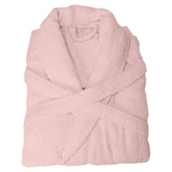 Egyptian Cotton Terry Bath Robe in Pink