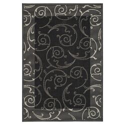 Home & Porch Swirls Blue Rug