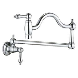 Wall Mounted Pot Filler Faucet in Chrome