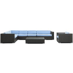 Palm Springs 7 Piece Sectional Seating Group in Espresso