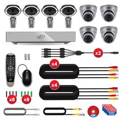 8 Channel 8 Camera DVR Security System II in Silver