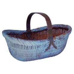 Vintage Fruit Basket in Aqua