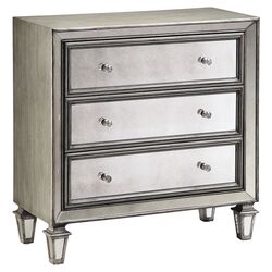 Cosmopolitan 3 Drawer Accent Chest in Silver Gray