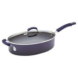 Rachael Ray Porcelain Saute Pan in Purple