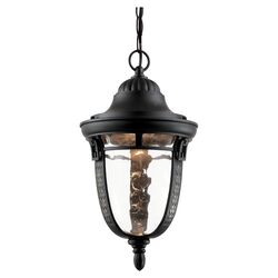 Roman 1 Light Outdoor Hanging Lantern in Rubbed Oil Bronze