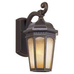 Tea Chateau 1 Light Outdoor Wall Lantern in Weathered Bronze