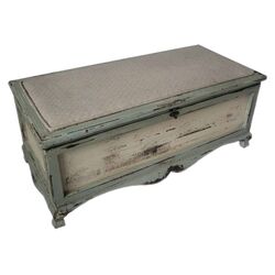 Shabby Bench Chest in Blue