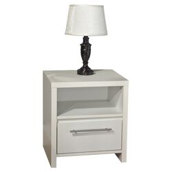1 Drawer Nightstand in White