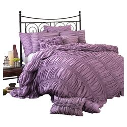 Madelynn 3 Piece Comforter Set in Purple