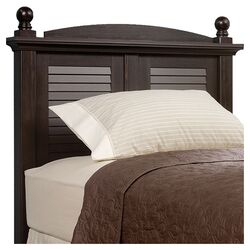 Harbor View Twin Slat Panel Headboard in Distressed Antiqued Brown