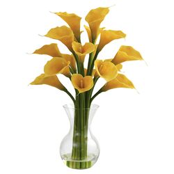 Galla Calla Lily Vase Arrangement in Yellow