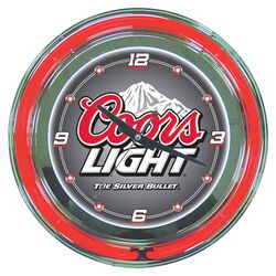 Coors Light Neon Wall Clock in Red