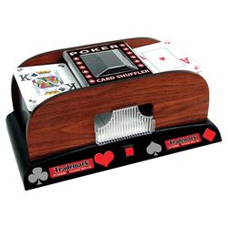Trademark Poker Wooden Card Shuffler in Brown