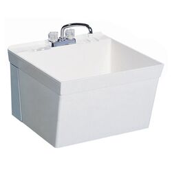 Wall Mount Laundry Sink in White
