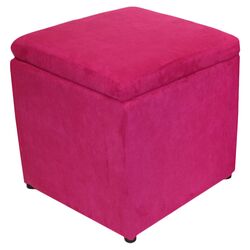 Storage Cube Ottoman in Pink (Set of 2)