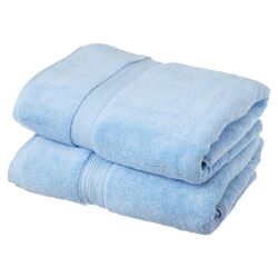 Egyptian Cotton 900 GSM Bath Towel in Light Blue (Set of 2)