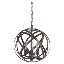 Axis 3 Light Globe Pendant in Russet