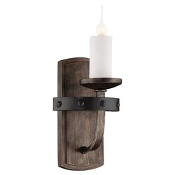 Alsace 1 Light Wall Sconce in Reclaimed Wood