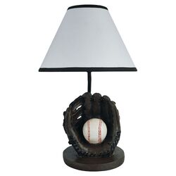 Baseball Table Lamp in Black
