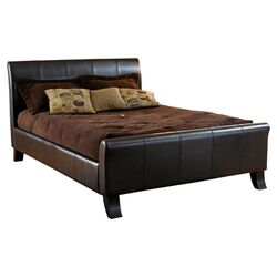 Brookland King Sleigh Bed in Dark Brown