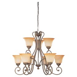 Brandywine 9 Light Chandelier in Antique Bronze