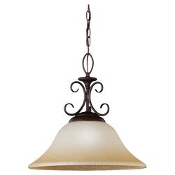 Montclaire 1 Light Pendant in Polished Bronze